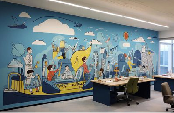 莆田办公室墙绘的特点。