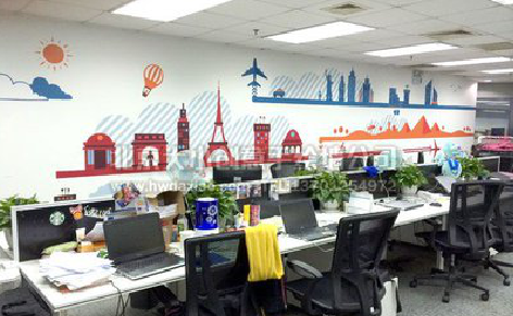 莆田教你设计办公室墙绘的方法。